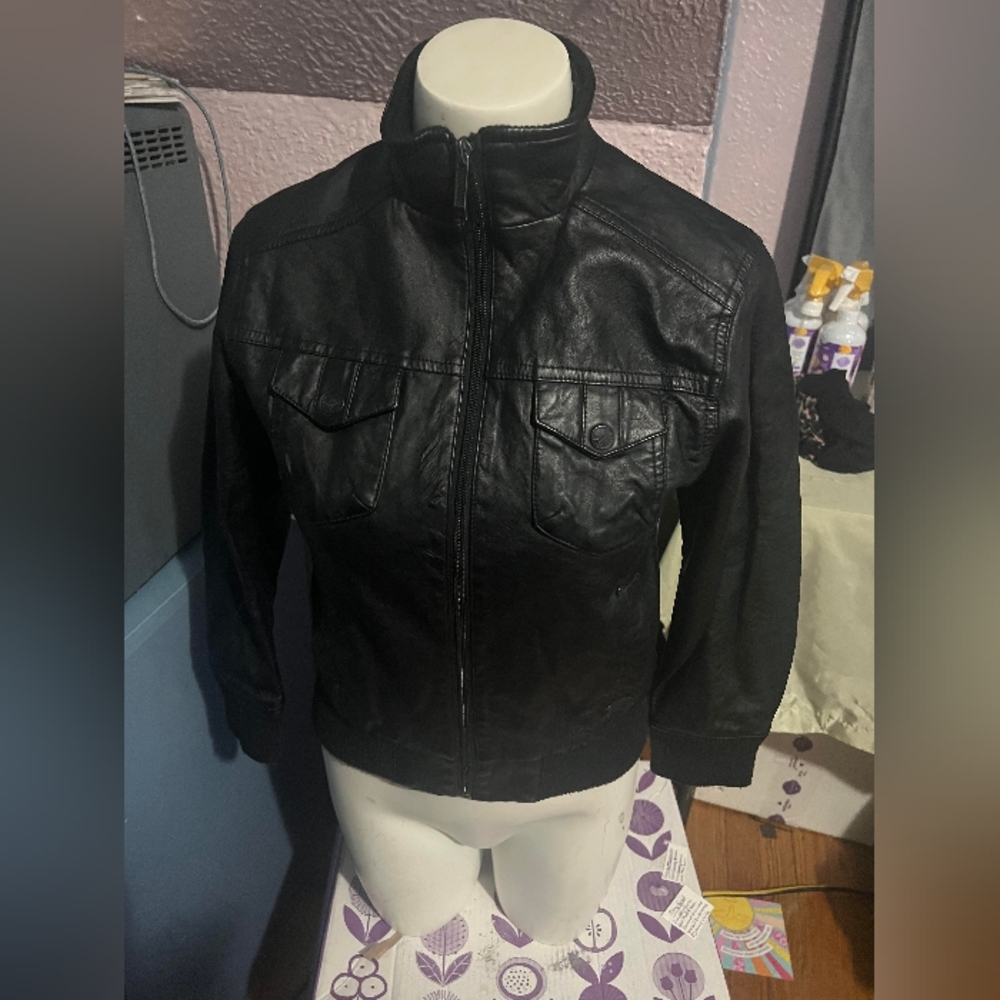 Vegan Black leather jacket